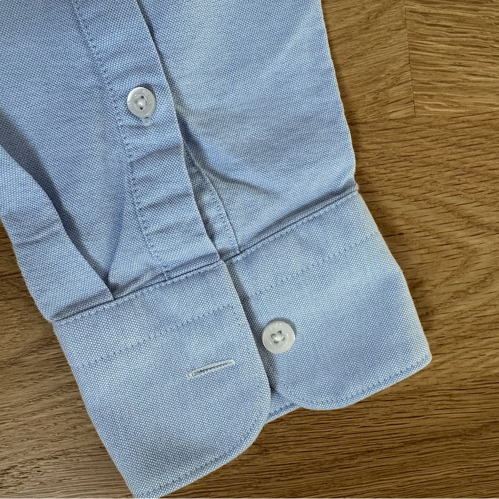 Reiss Blue Men’s Greenwich Oxford Slim Fit Shirt - Medium M Long Sleeve - Picture 2 of 4